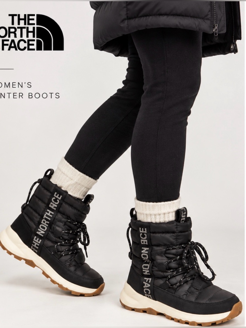 The North Face Women’s Black Insulated Winter Boots Size 8